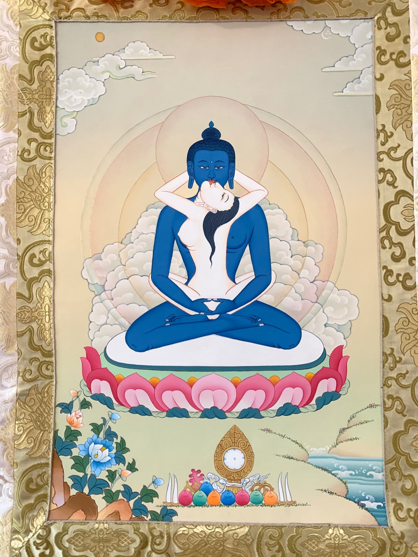 Samantabhadra With Consort Karma Gadri Thangka