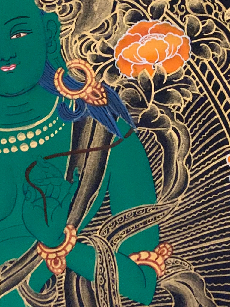 Green Tara Shakyamuni Medicine Buddha Thangka