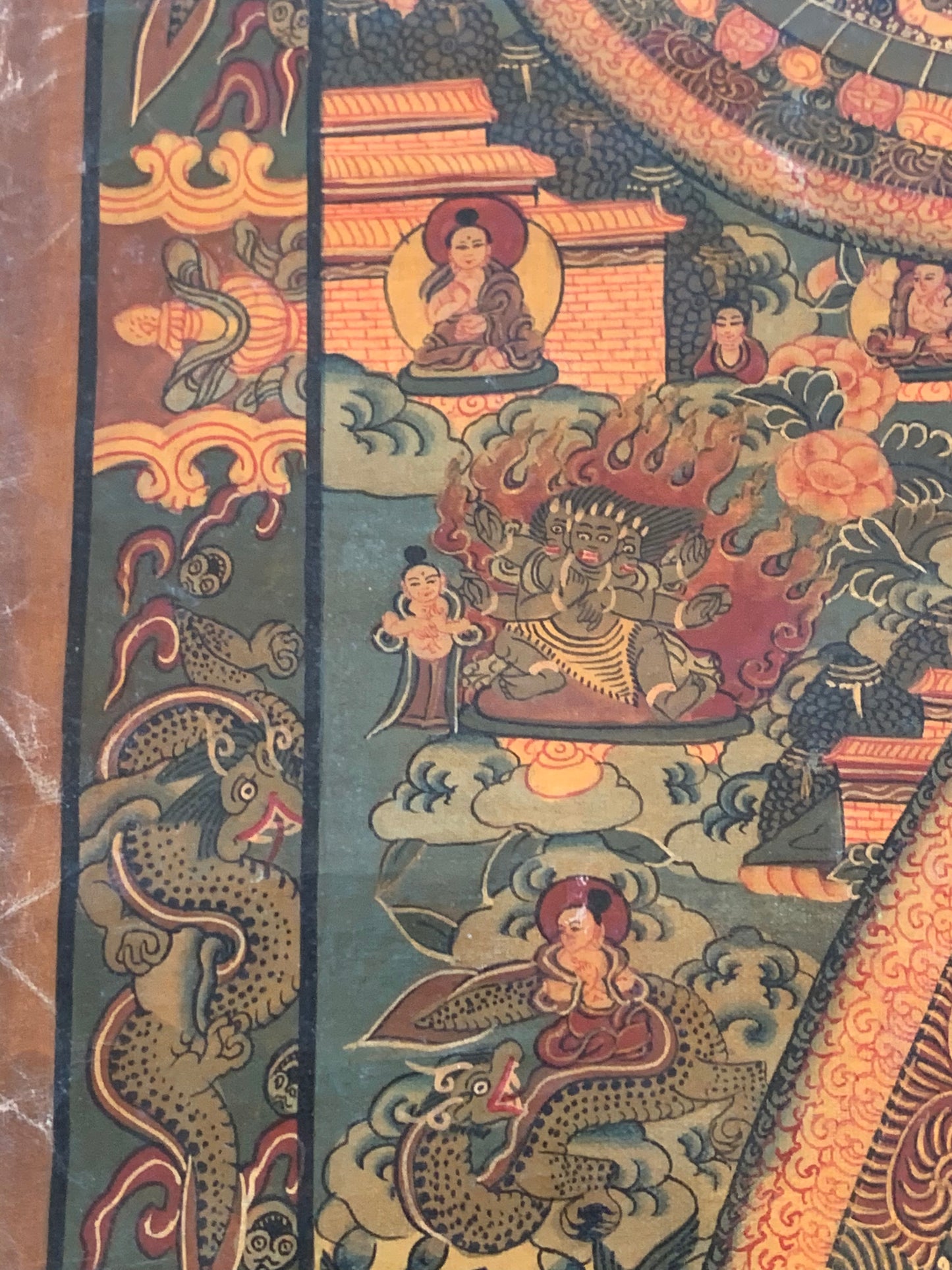 Five Buddha Mandala Unbrocaded Thangka