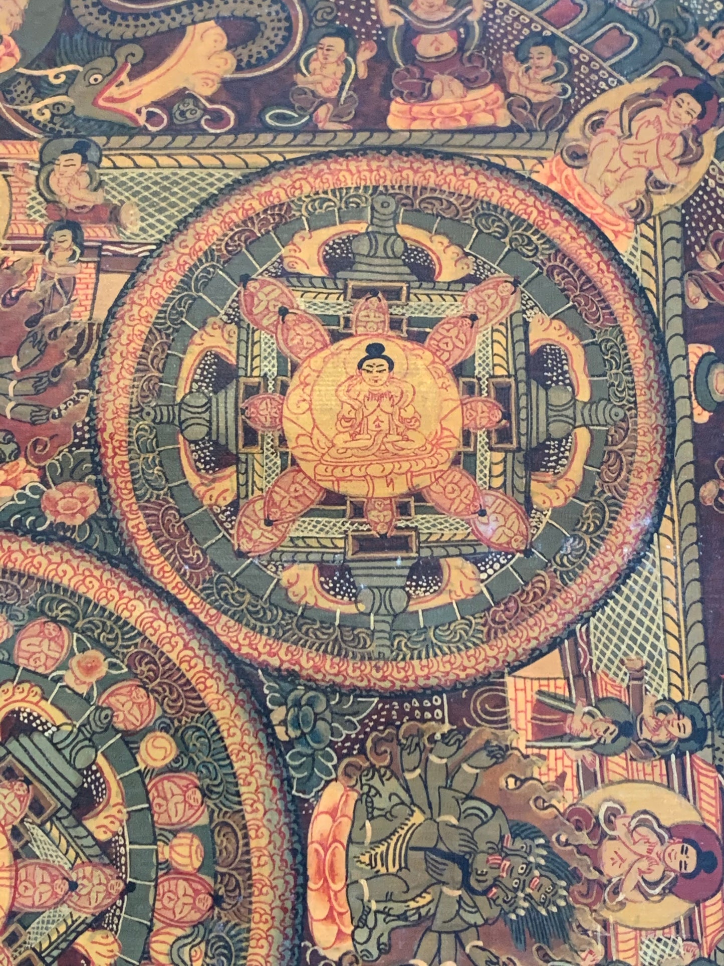 Five Buddha Mandala Unbrocaded Thangka