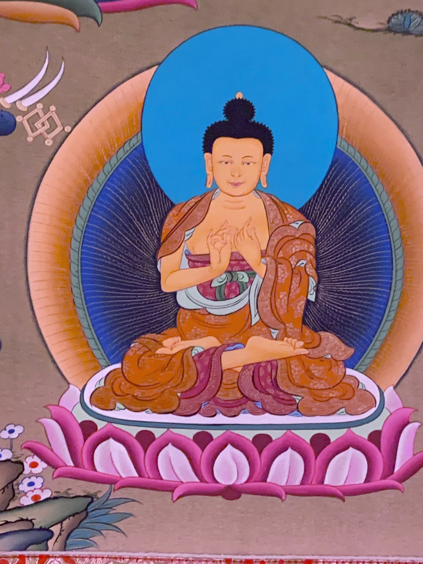 Shakyamuni Three Buddha Thangka