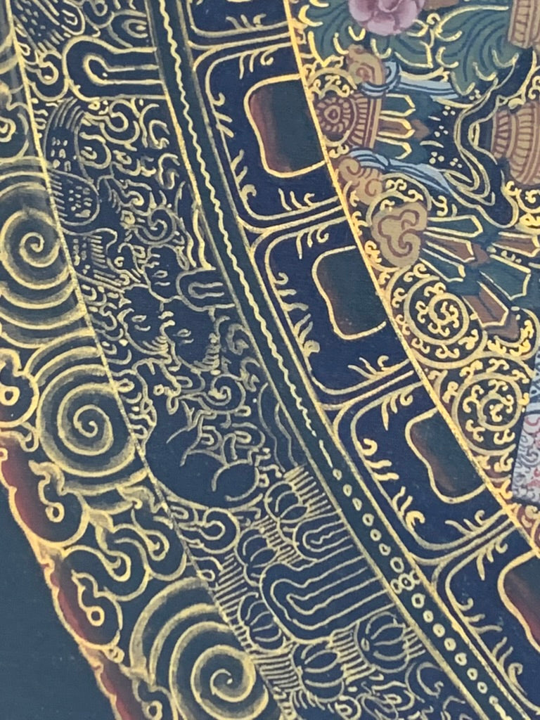 Avalokiteshvara Mandala Unbrocaded Thangka