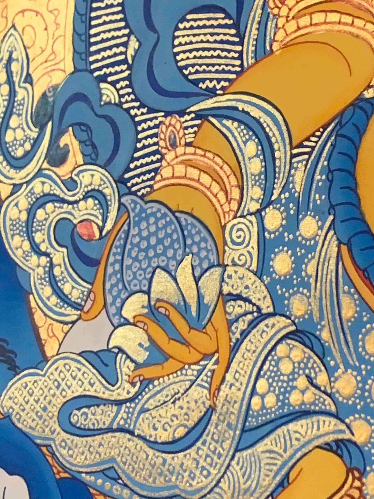 Yellow Dzambhala Thangka