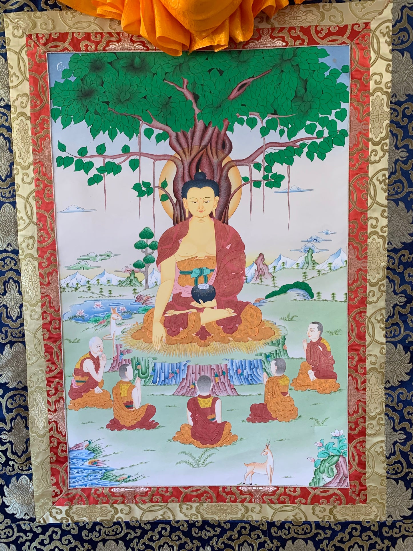 First Five Monk Teaching Thangka