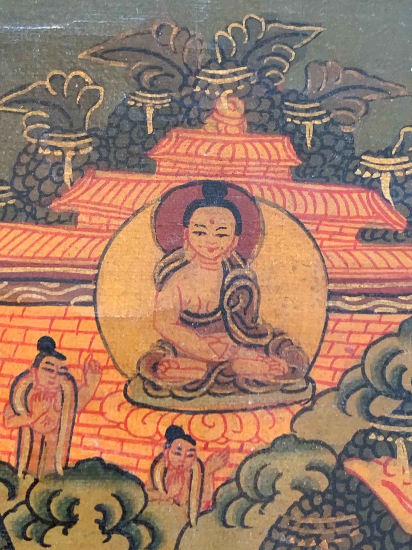 Five Buddha Mandala Unbrocaded Thangka