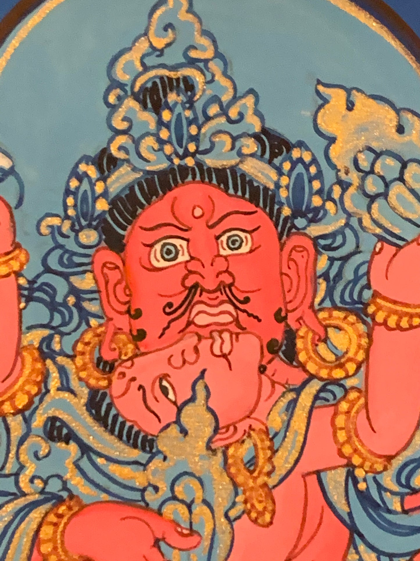Yellow Dzambhala Thangka