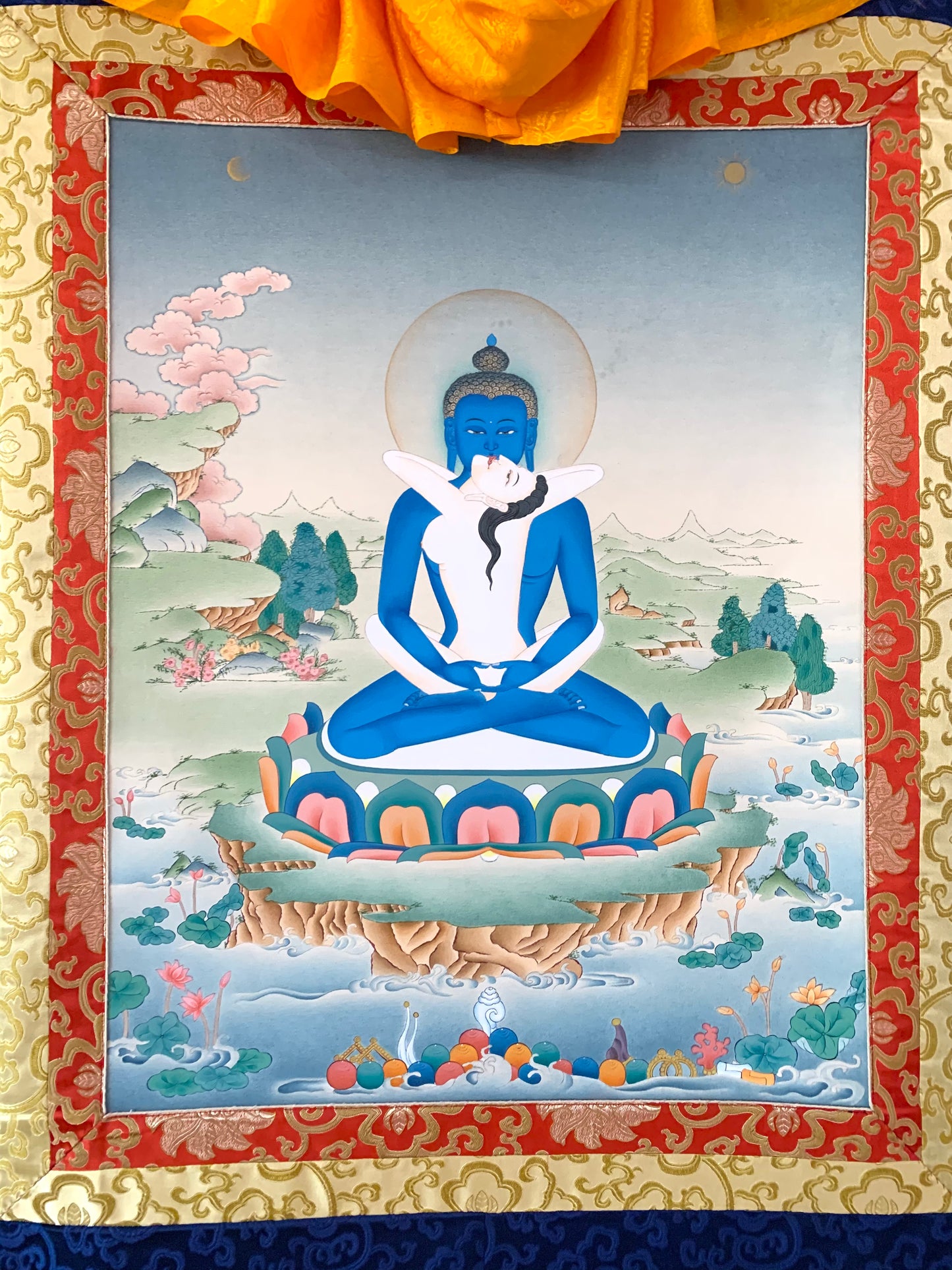 Samantabhadra With Consort Karma Gadri Thangka