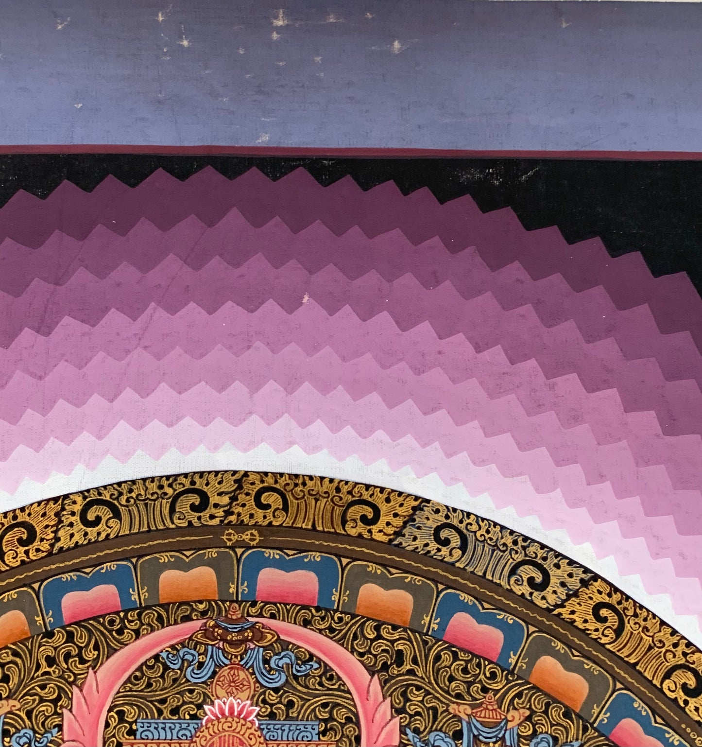 Lotus Mandala Unbrocaded Thangka