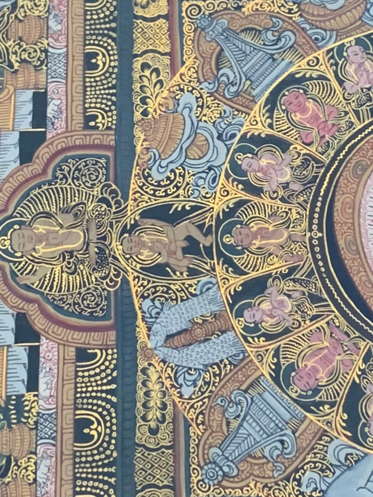 Avalokiteshvara Mandala Unbrocaded Thangka
