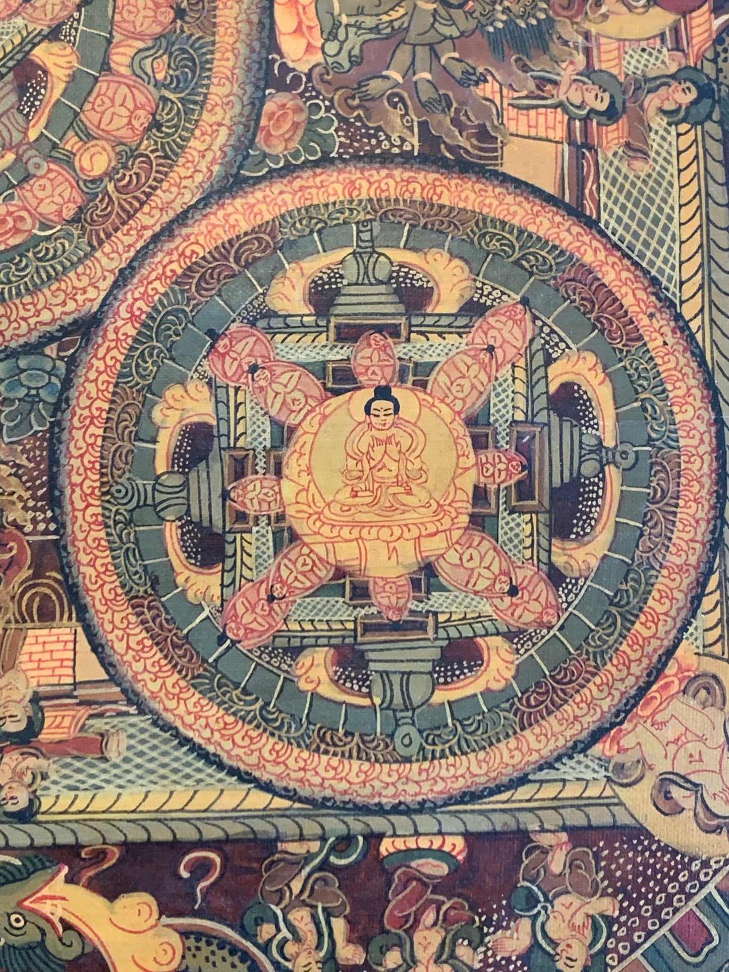 Five Buddha Mandala Unbrocaded Thangka