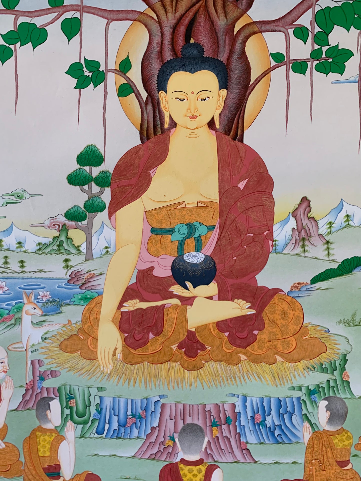 First Five Monk Teaching Thangka