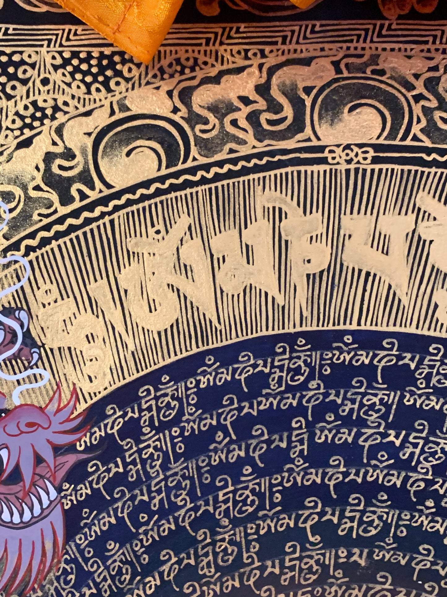 Mantra Dragon Mandala Thangka
