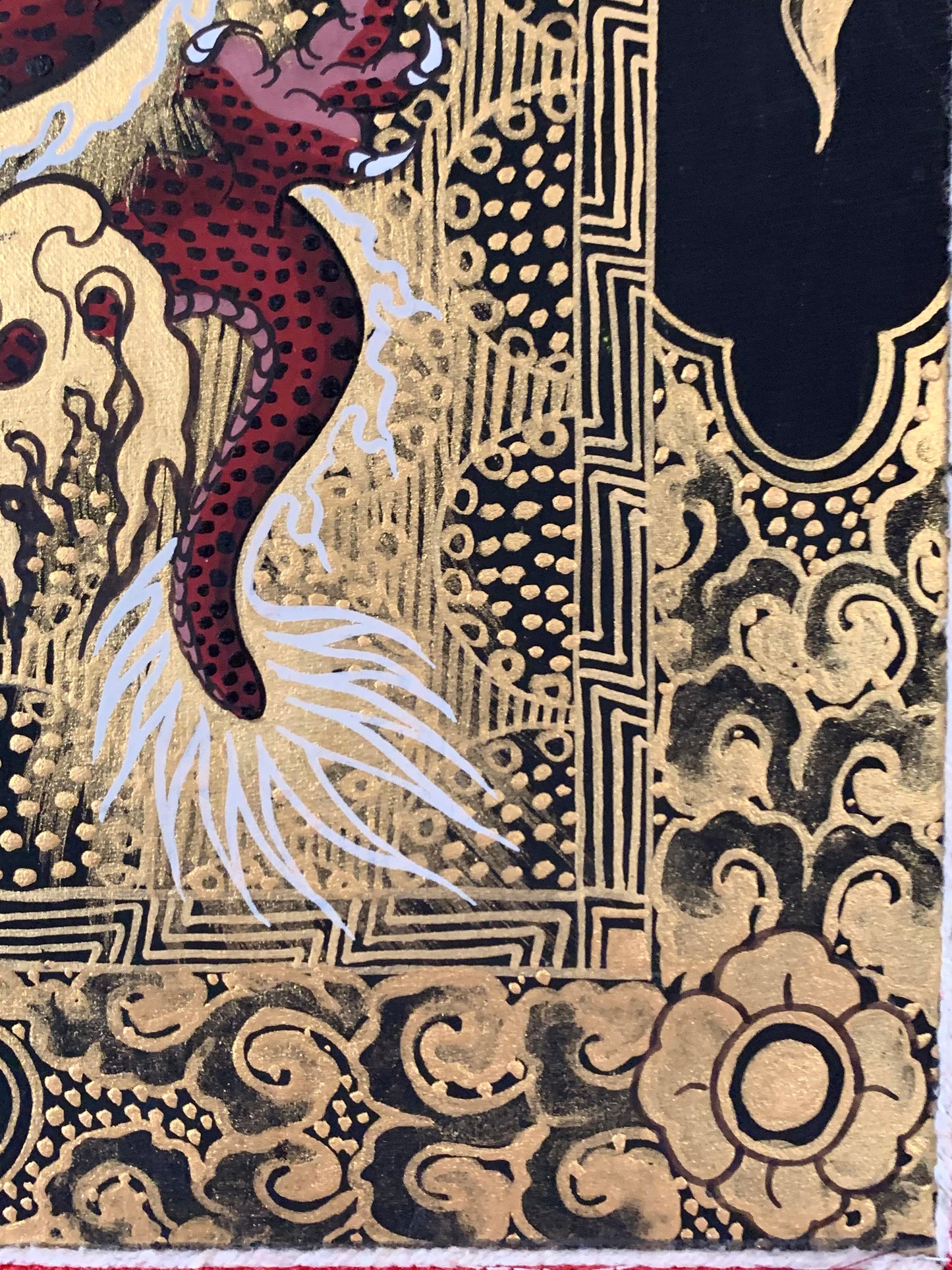 Mantra Dragon Mandala Thangka