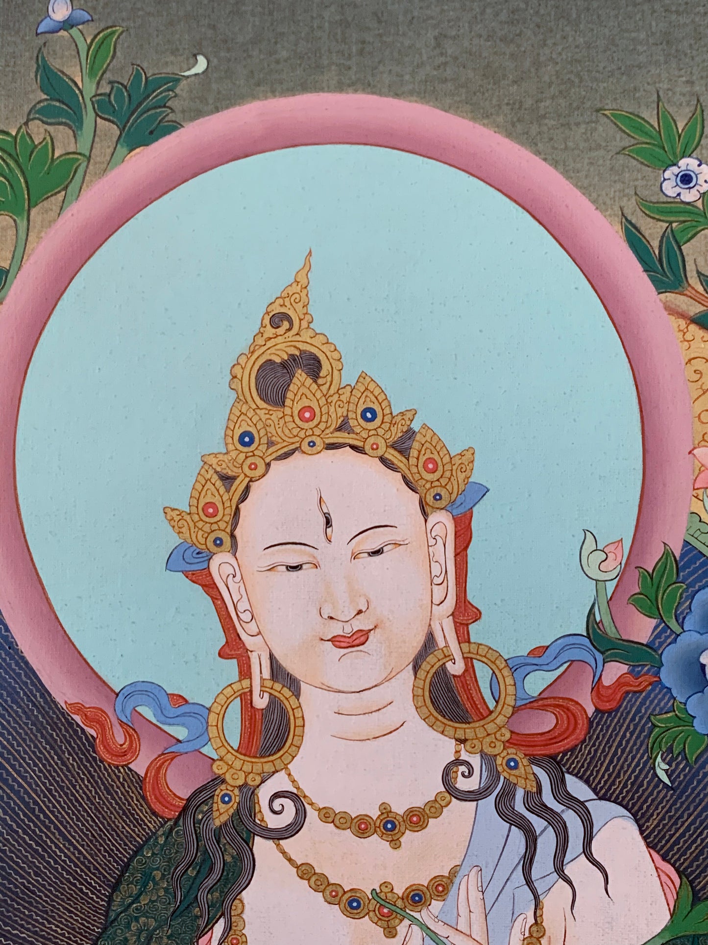 White Tara Long Life Thangka