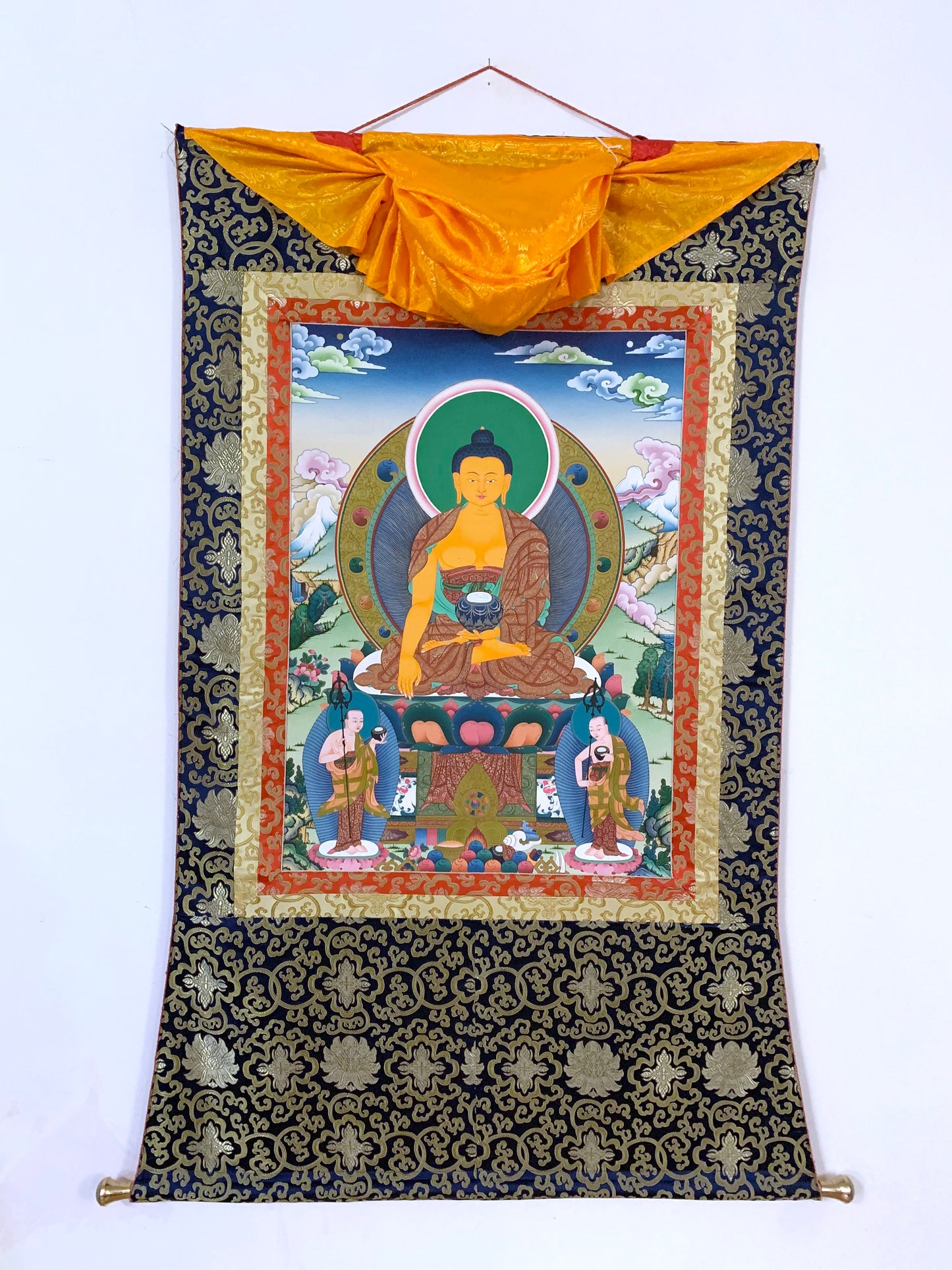 Shakyamuni With Attendants Thangka