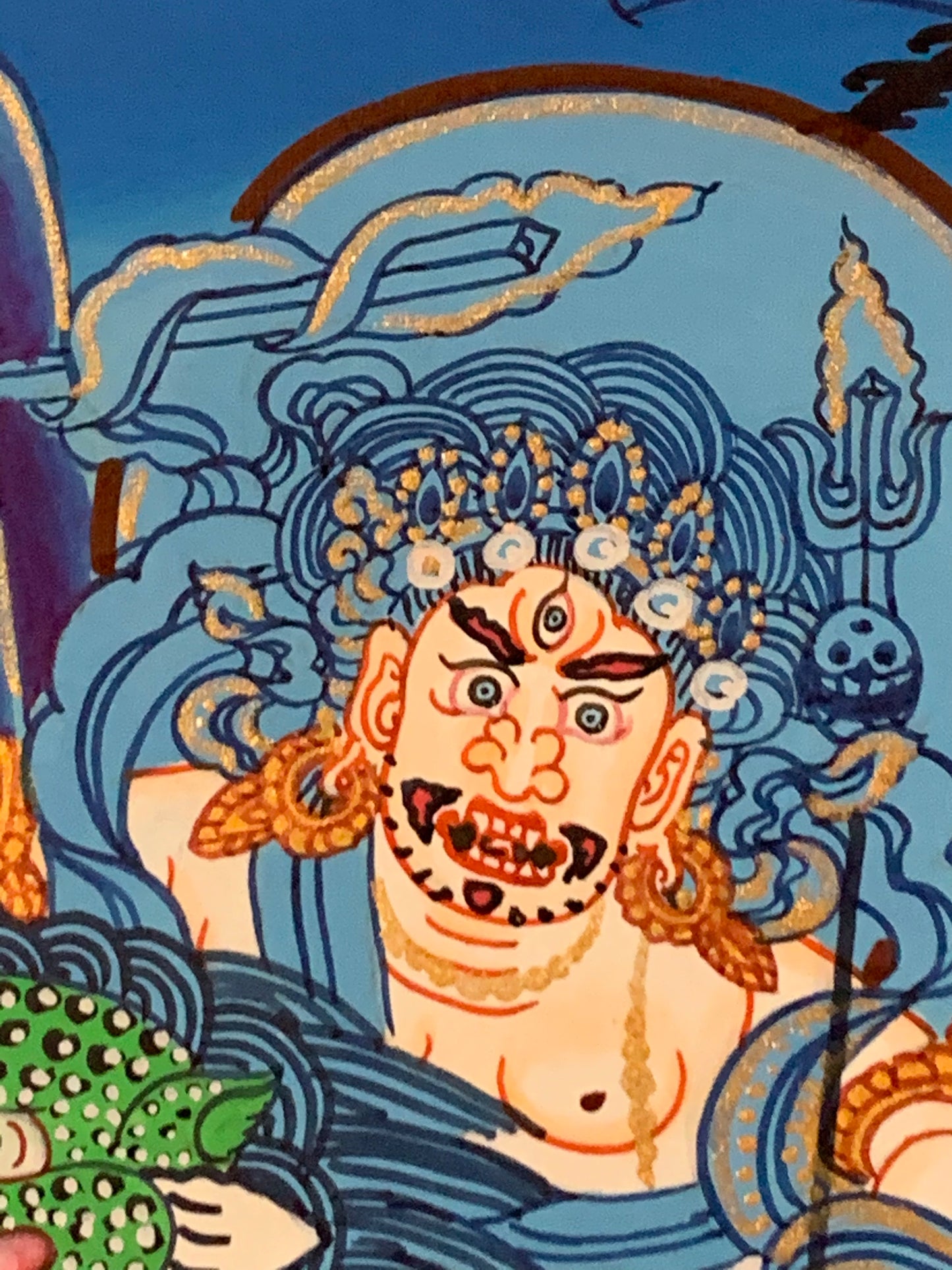 Yellow Dzambhala Thangka