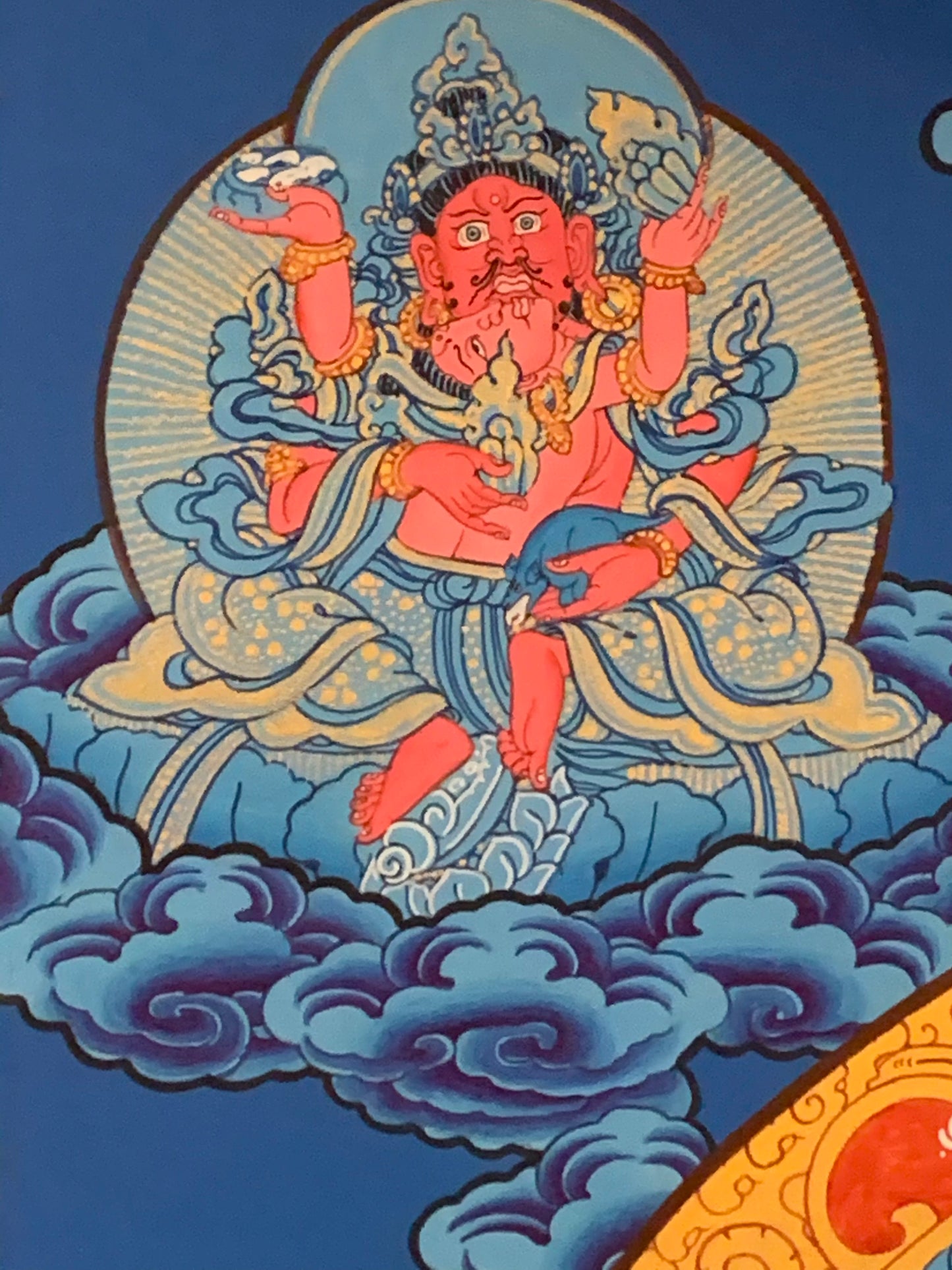 Yellow Dzambhala Thangka
