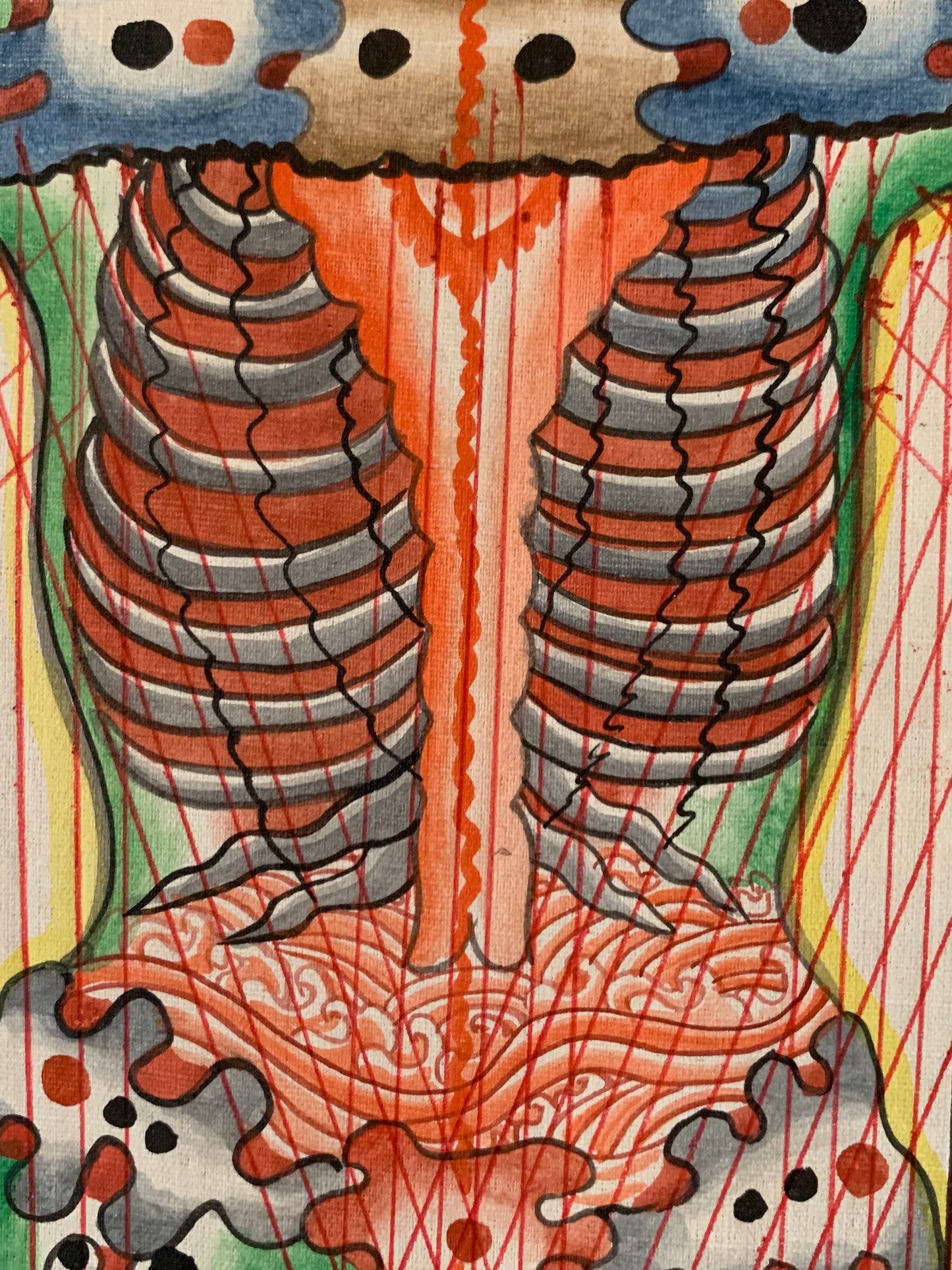 Tibetan Medicine Anatomical Thangka