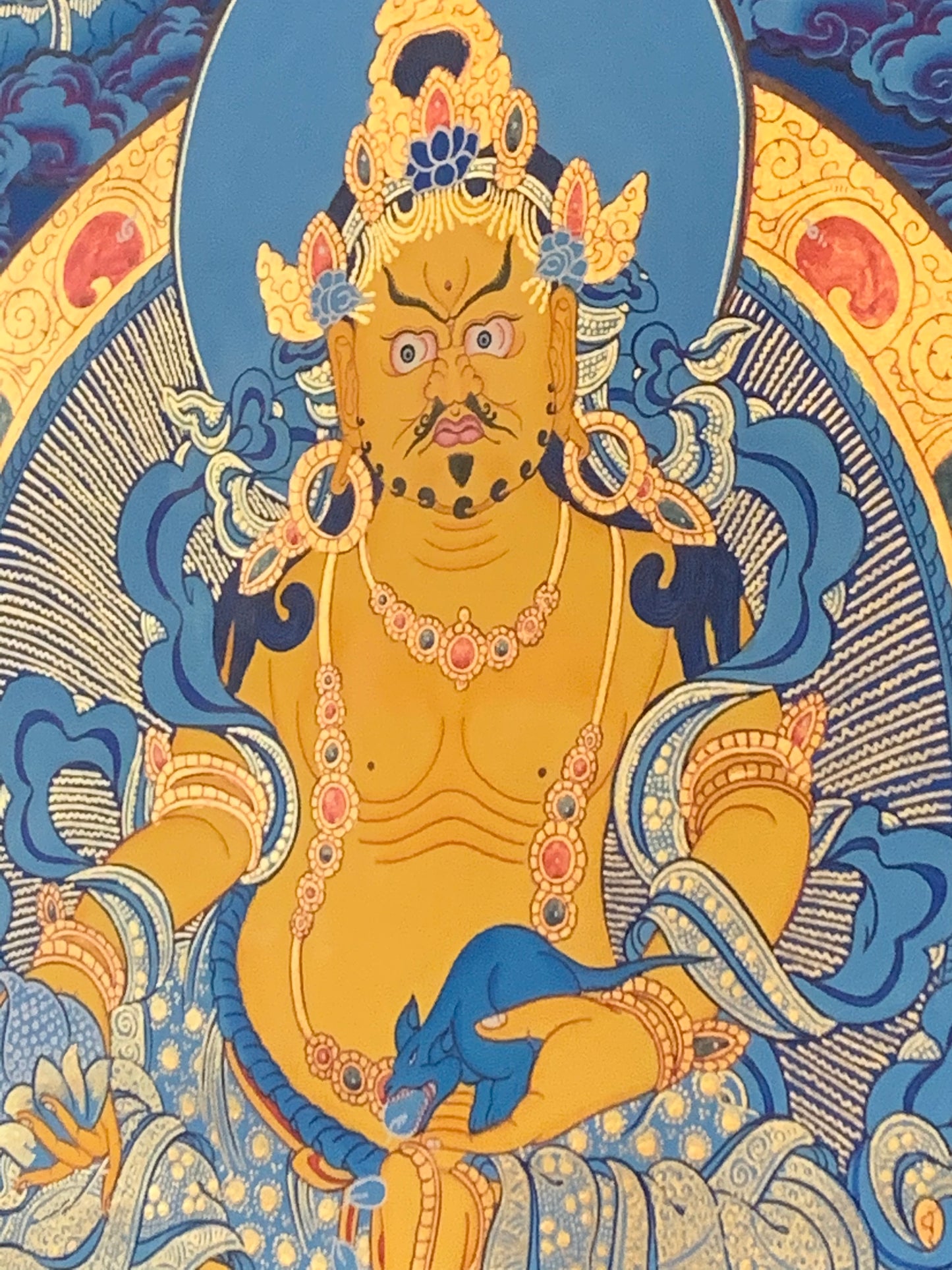Yellow Dzambhala Thangka