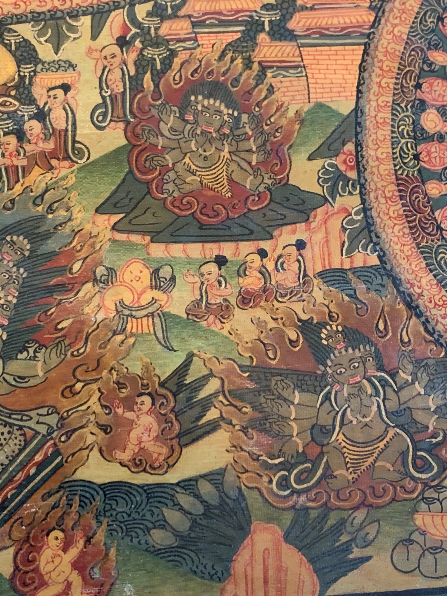 Five Buddha Mandala Unbrocaded Thangka