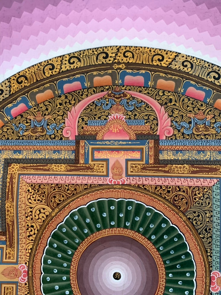 Lotus Mandala Unbrocaded Thangka