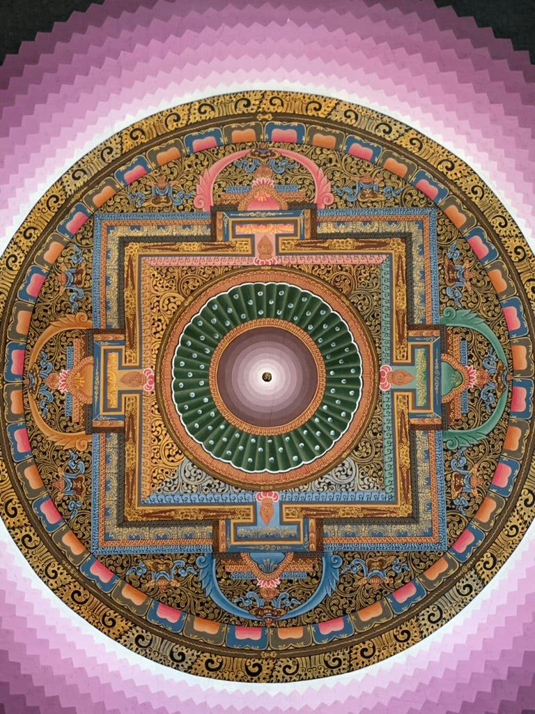 Lotus Mandala Unbrocaded Thangka