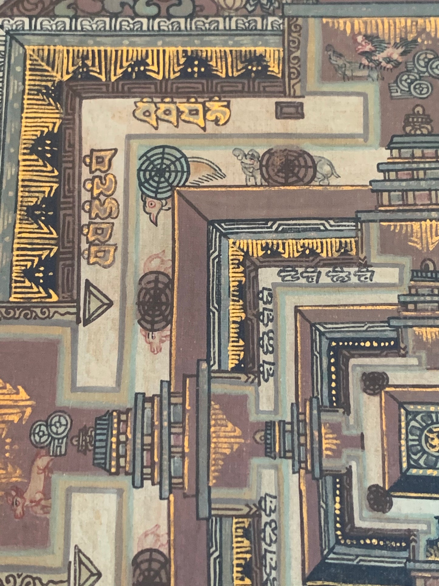 Double Kalachakra Mandala Unbrocaded Thangka