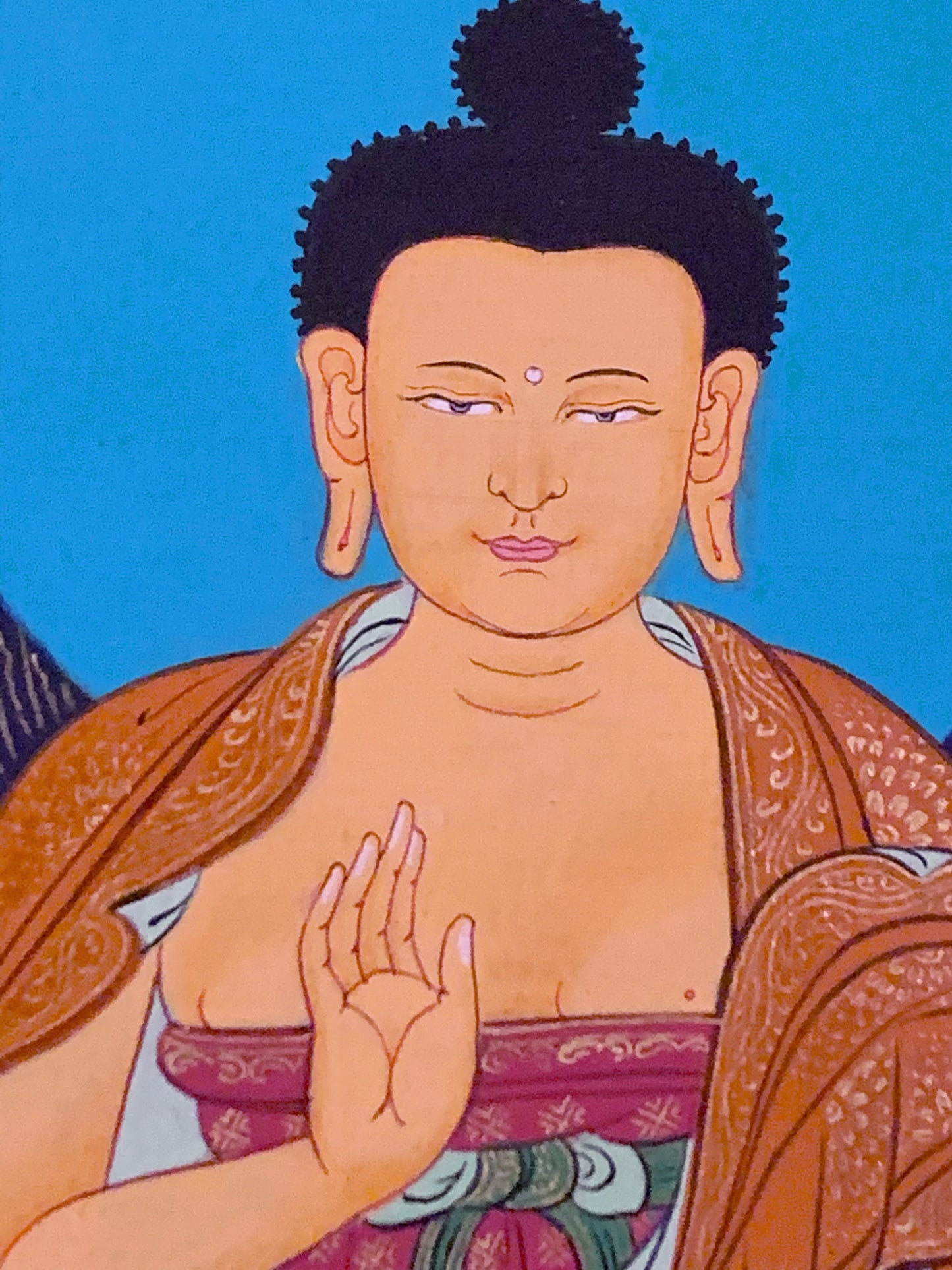 Shakyamuni Three Buddha Thangka