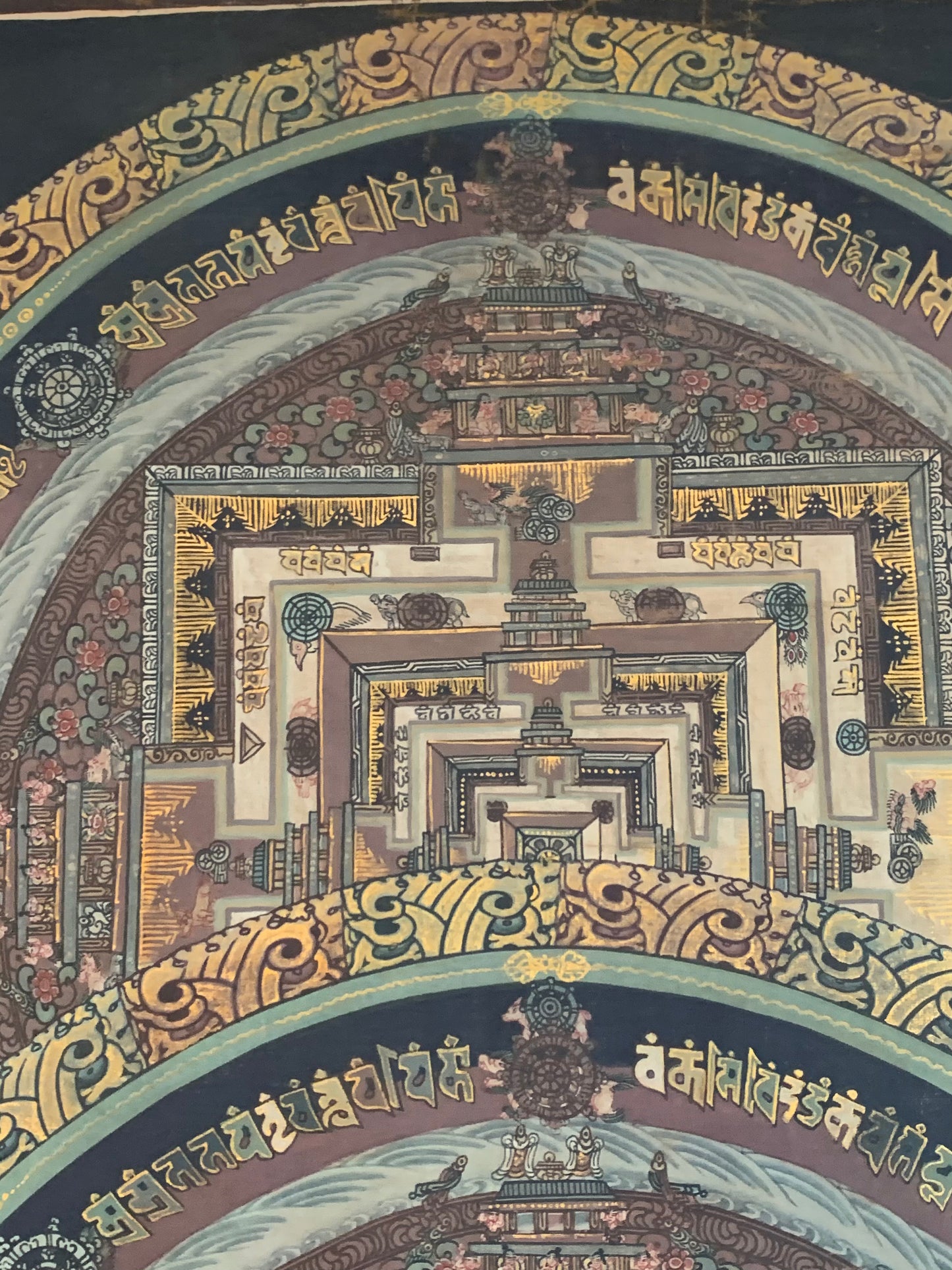 Double Kalachakra Mandala Unbrocaded Thangka