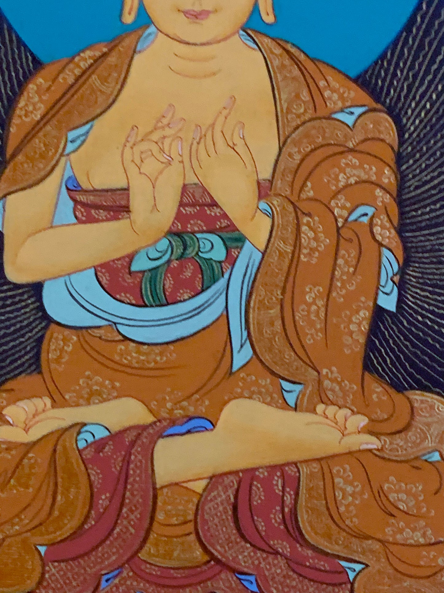 Shakyamuni Three Buddha Thangka