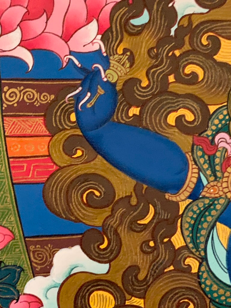 Chenrezig Yellow Thangka