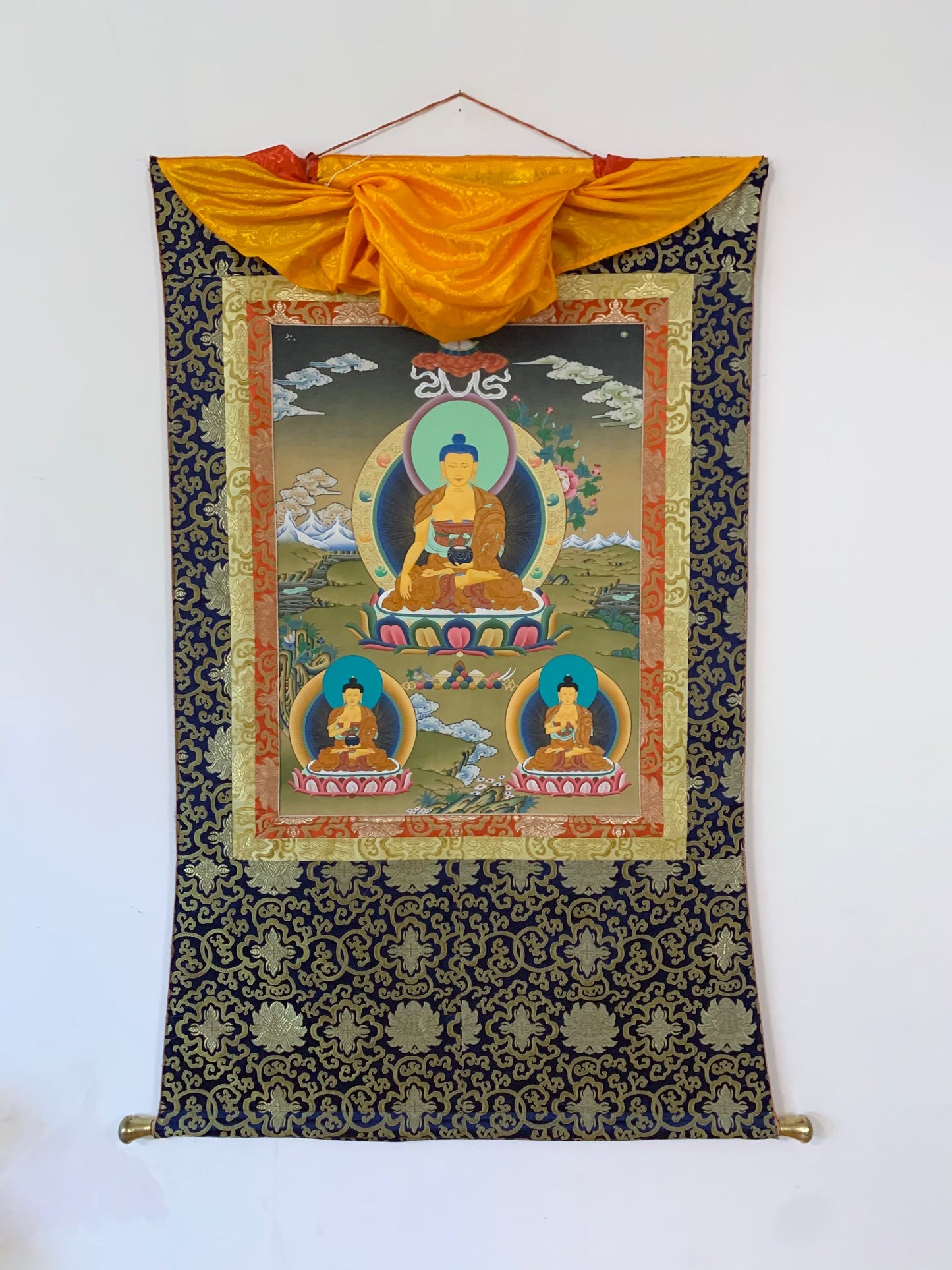 Shakyamuni Three Buddha Thangka