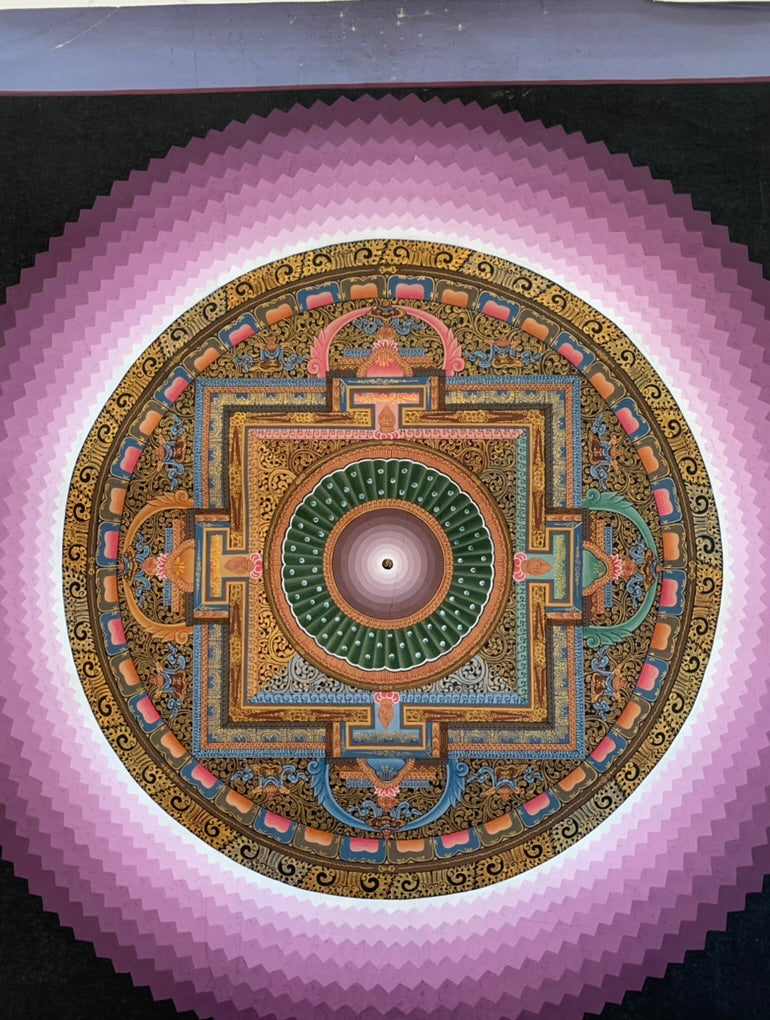 Lotus Mandala Unbrocaded Thangka