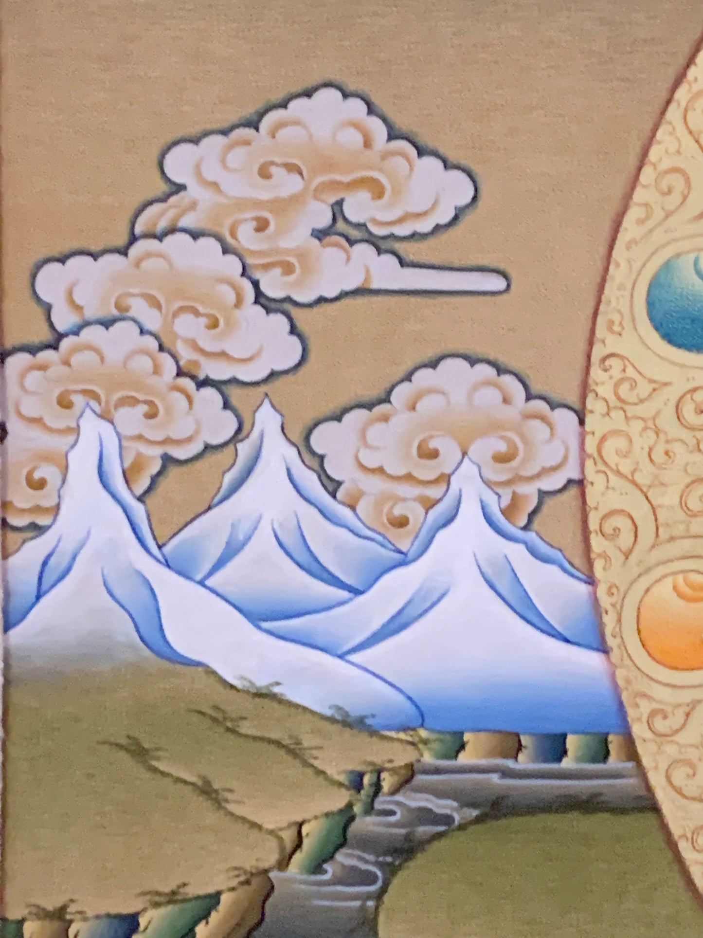 Shakyamuni Three Buddha Thangka