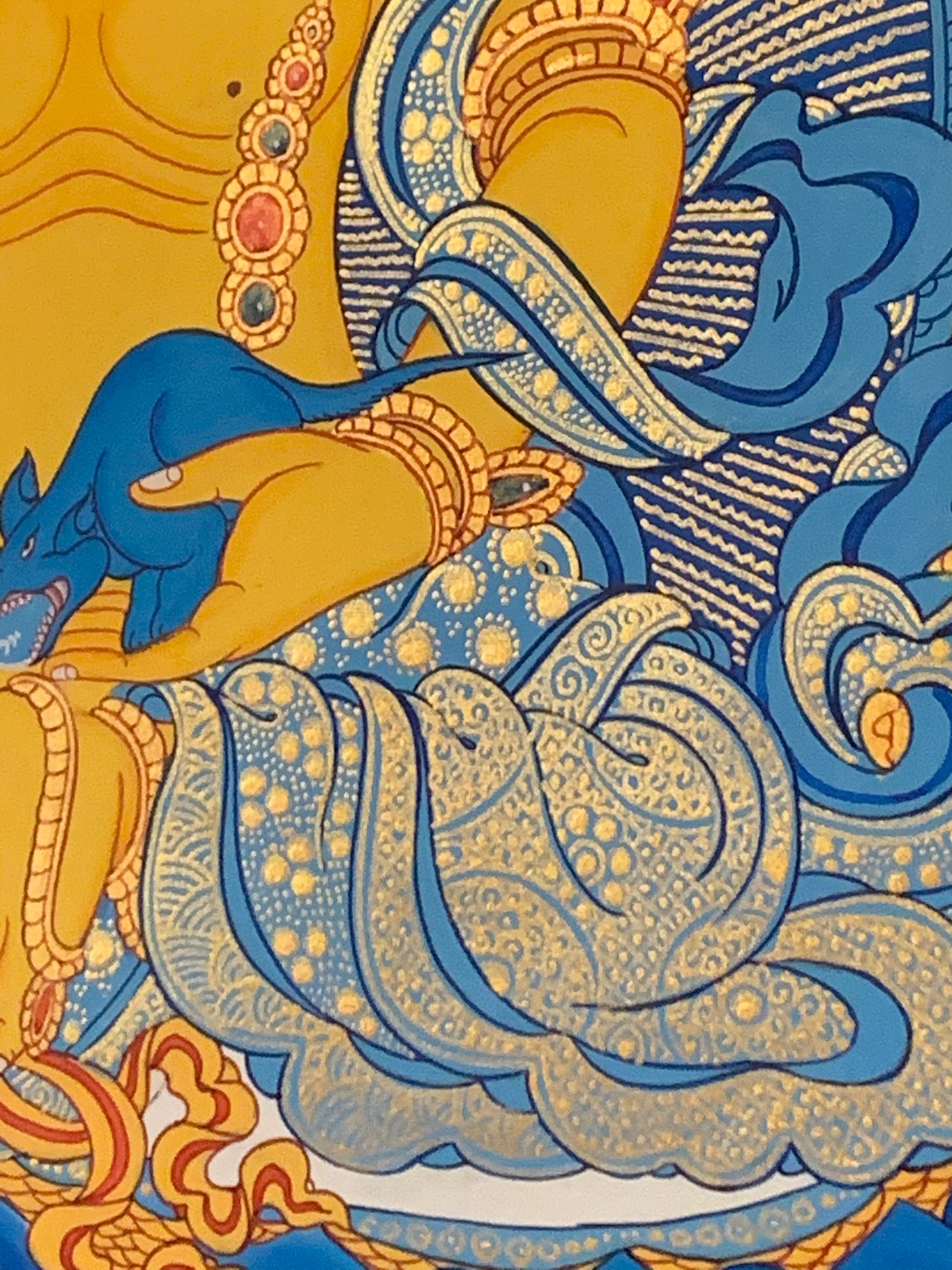 Yellow Dzambhala Thangka
