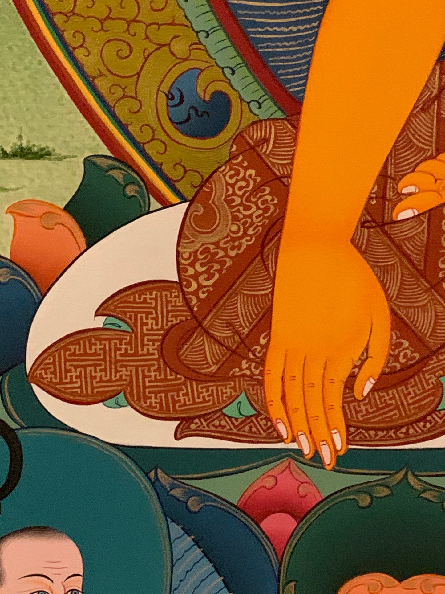 Shakyamuni With Attendants Thangka