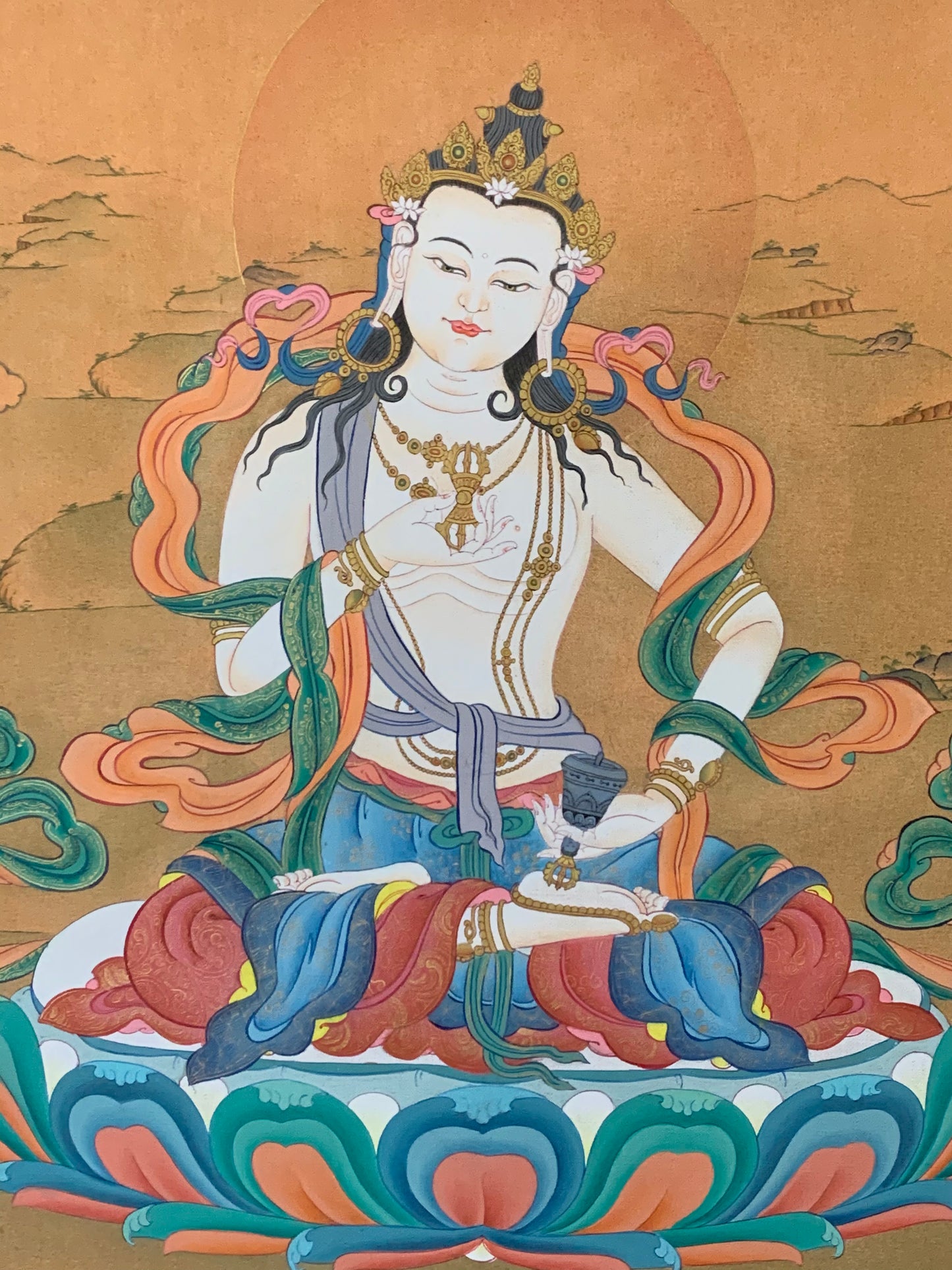 Vajrasattva Karma Gadri Thangka