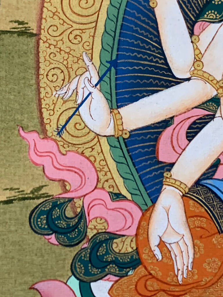 White Tara Long Life Thangka