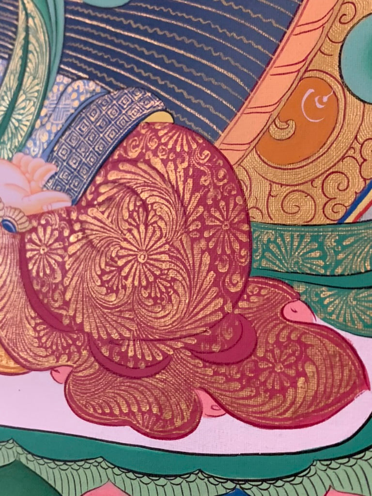 White Tara Five Dhyani Buddhas Long Life Thangka