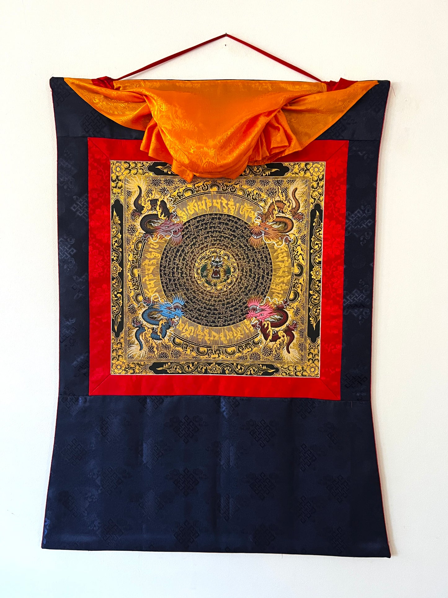 Mantra Dragon Mandala Thangka