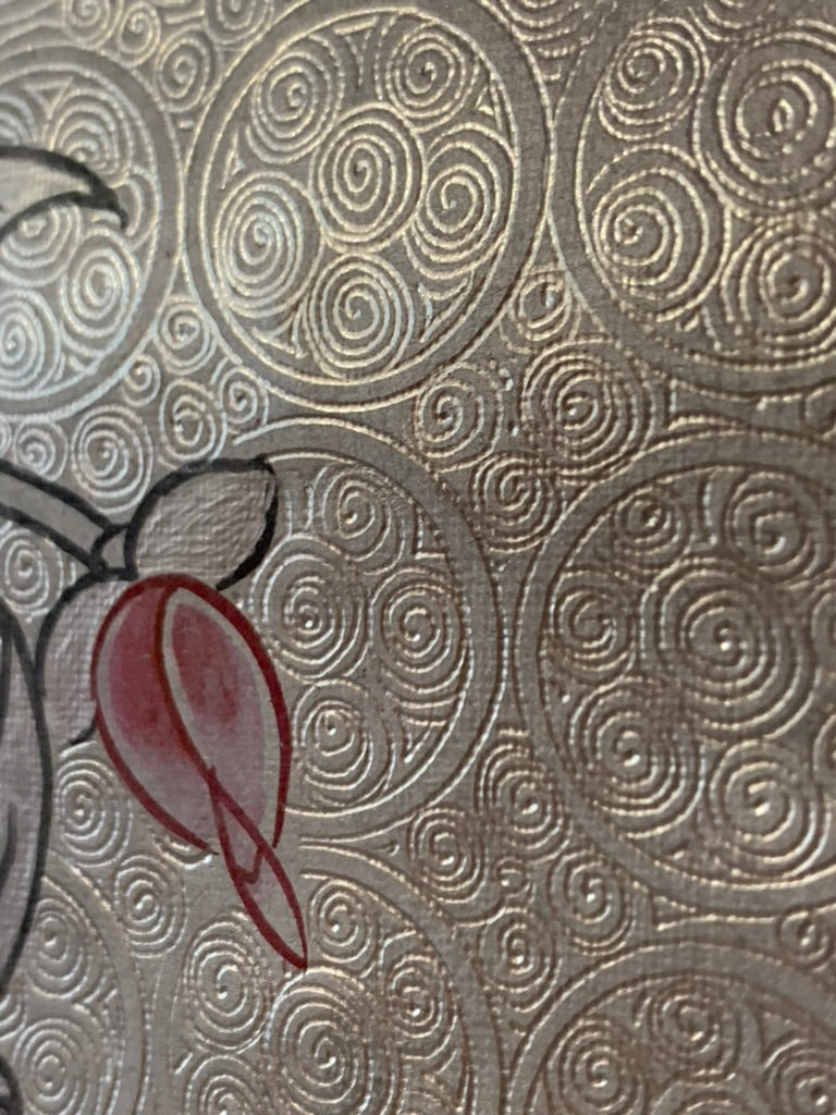 Silver Chenrezig Thangka