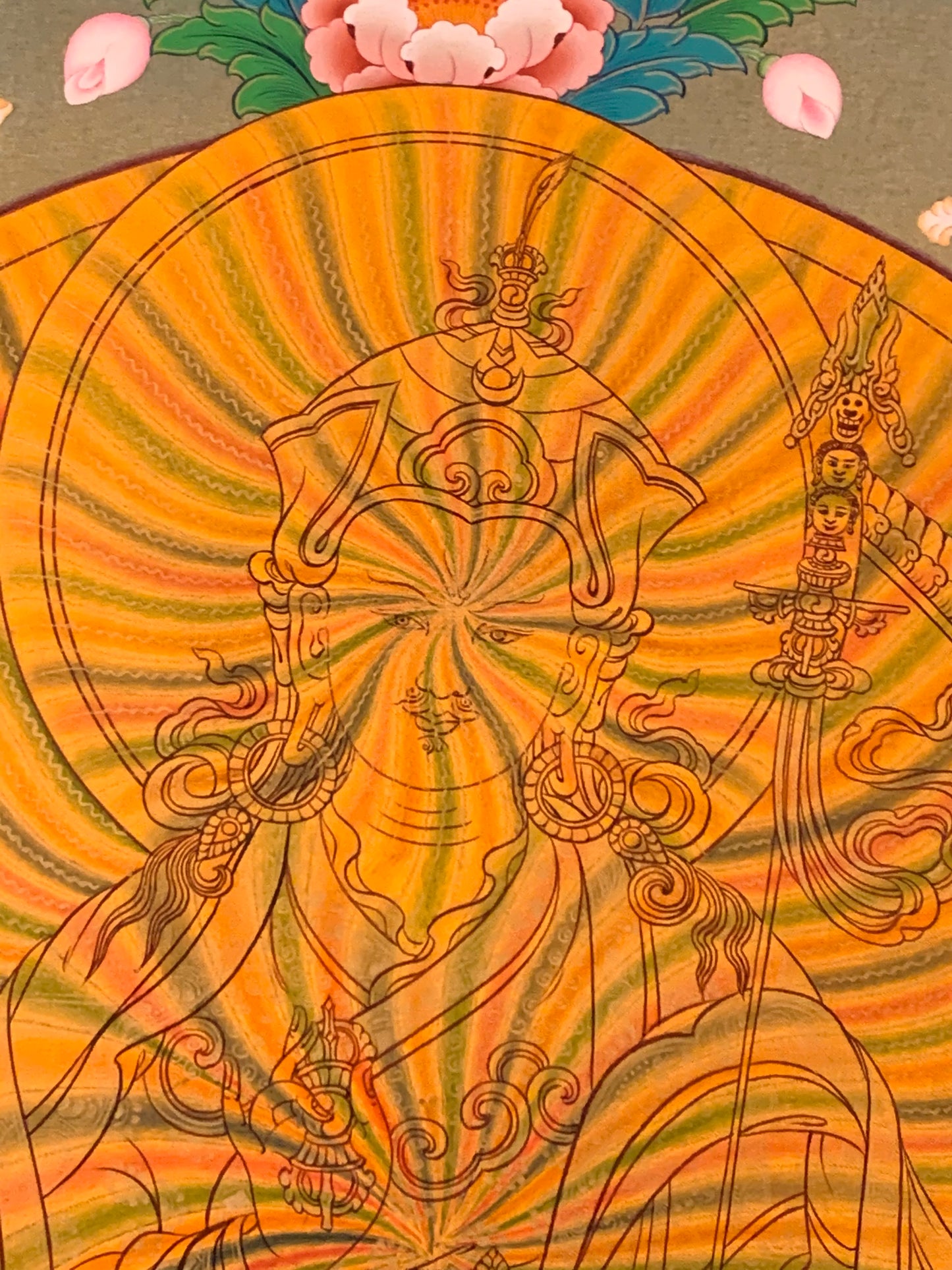 Rainbow Body Guru Rinpoche Thangka