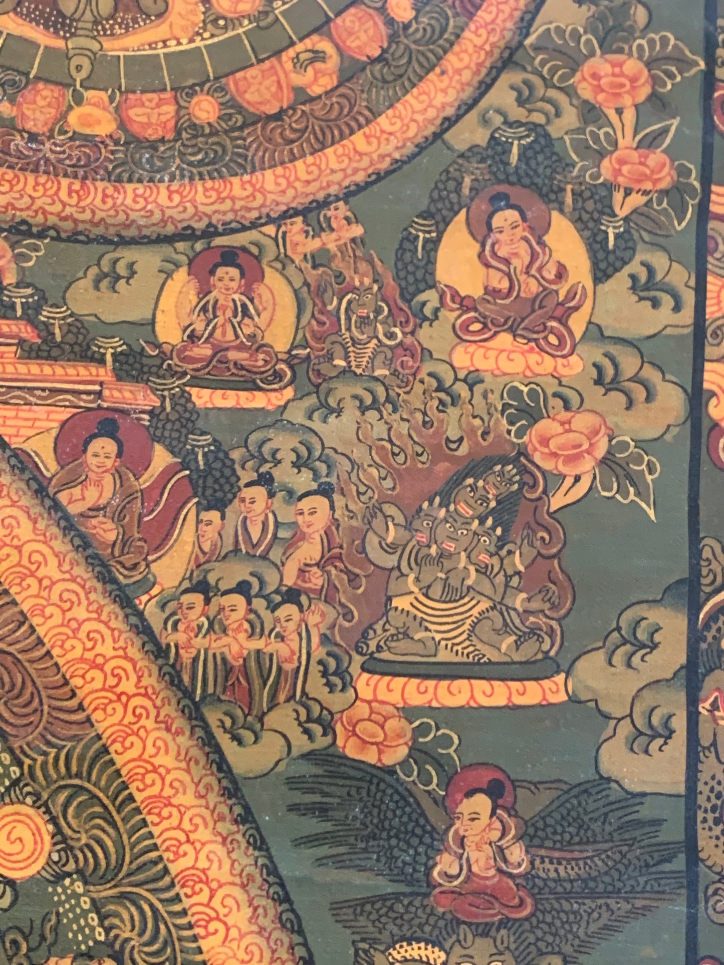 Five Buddha Mandala Unbrocaded Thangka