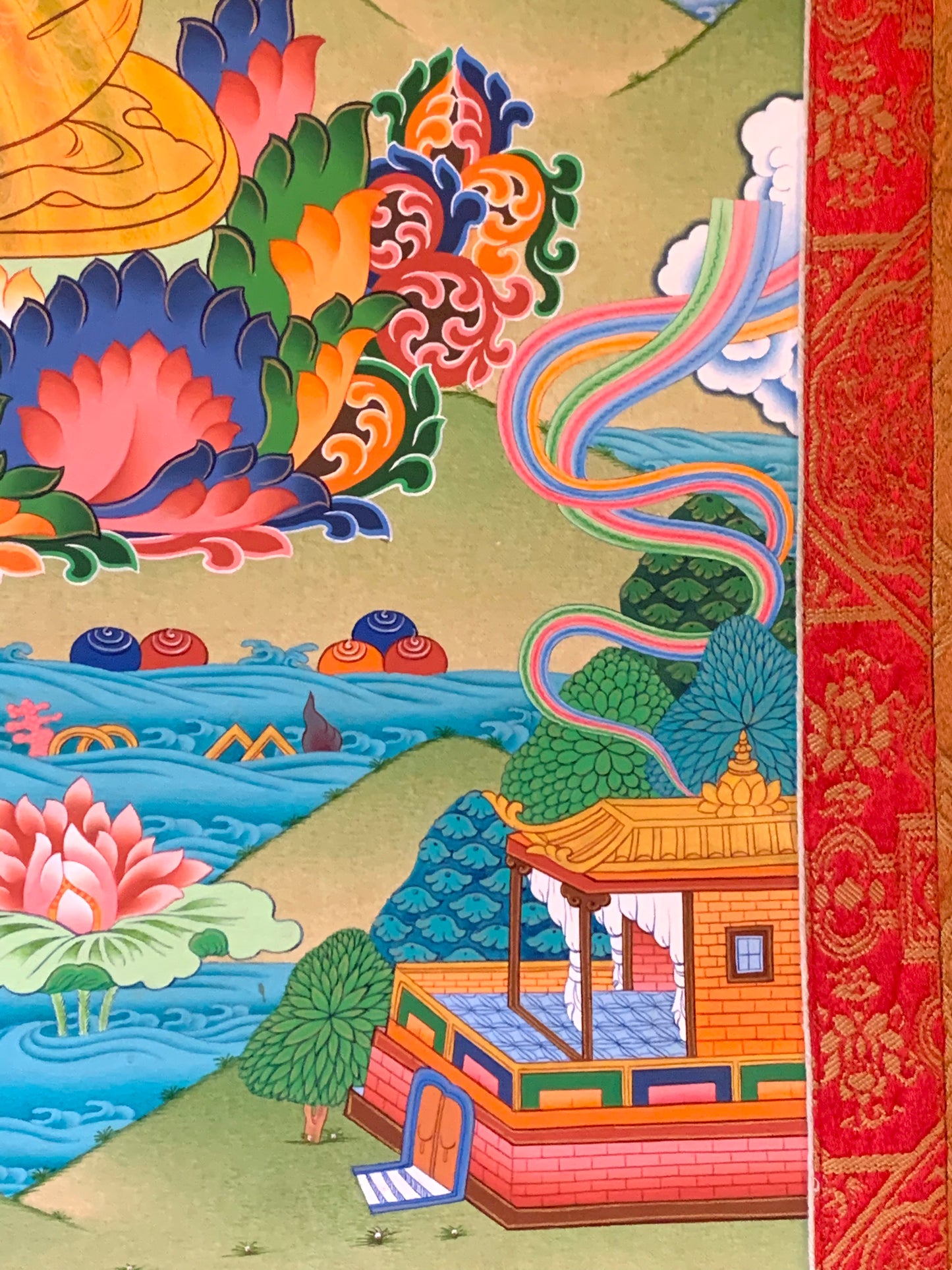 Rainbow Body Guru Rinpoche Thangka