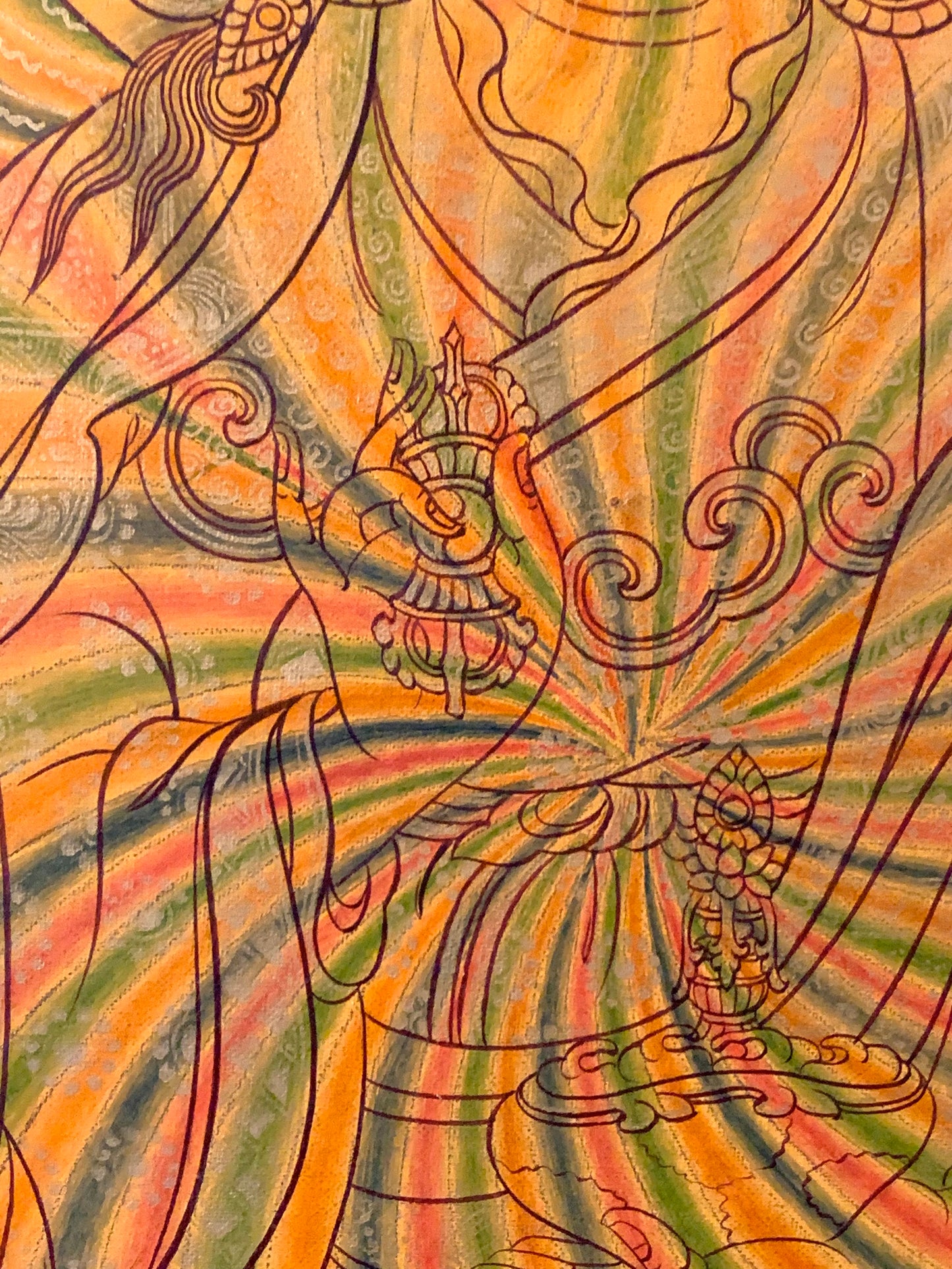 Rainbow Body Guru Rinpoche Thangka