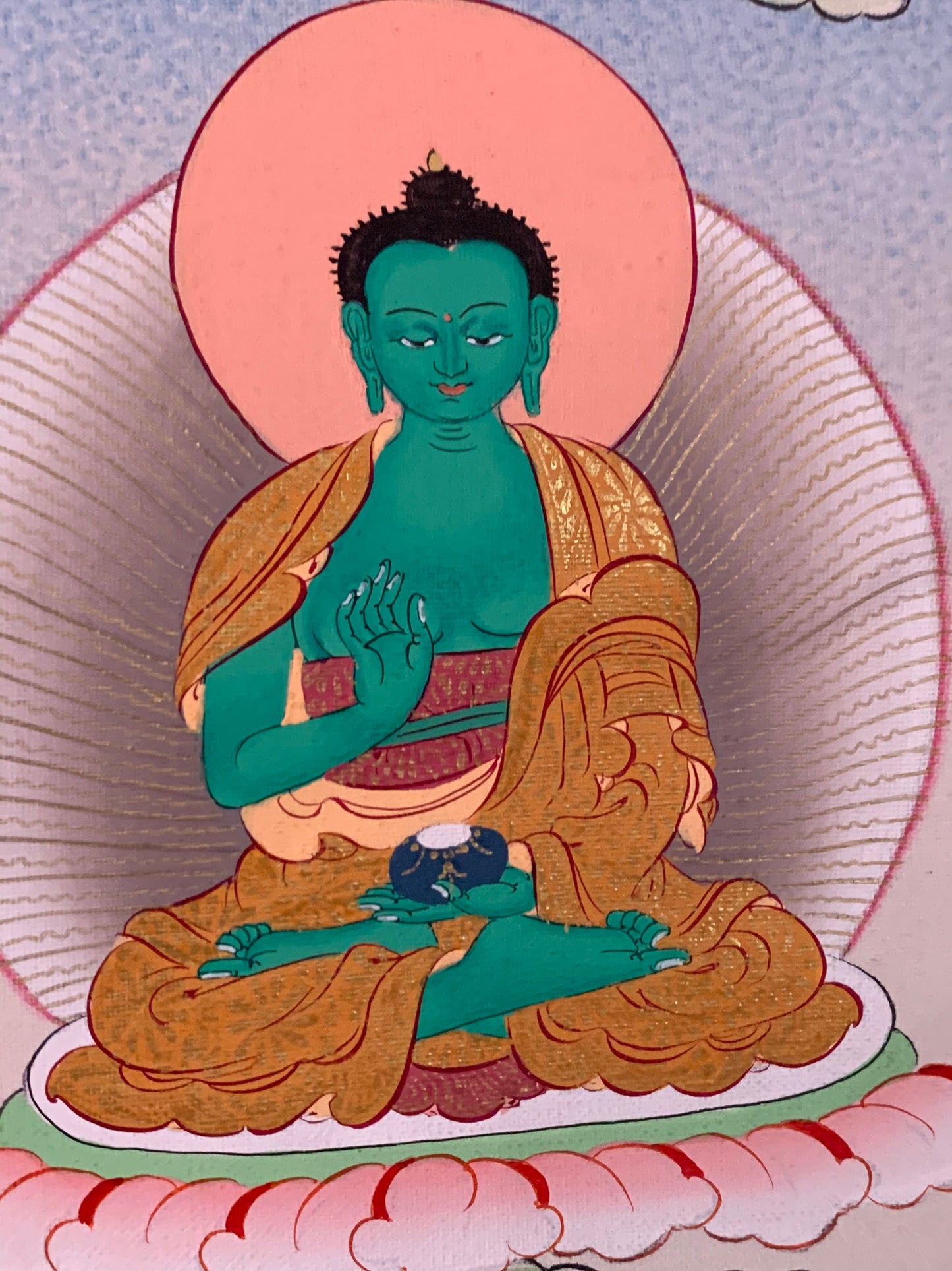 White Tara Five Dhyani Buddhas Long Life Thangka