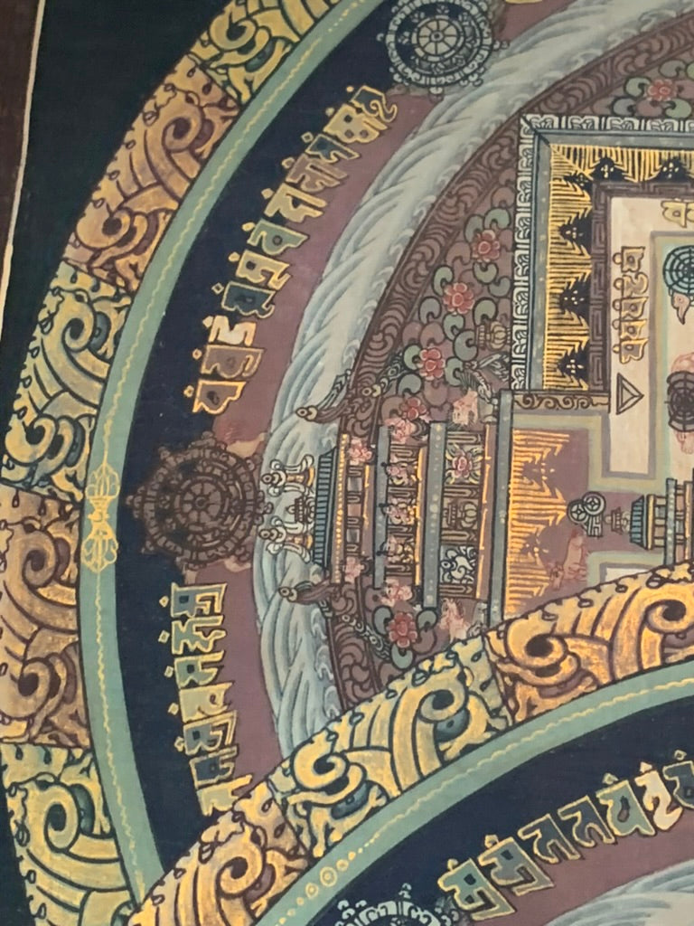 Double Kalachakra Mandala Unbrocaded Thangka