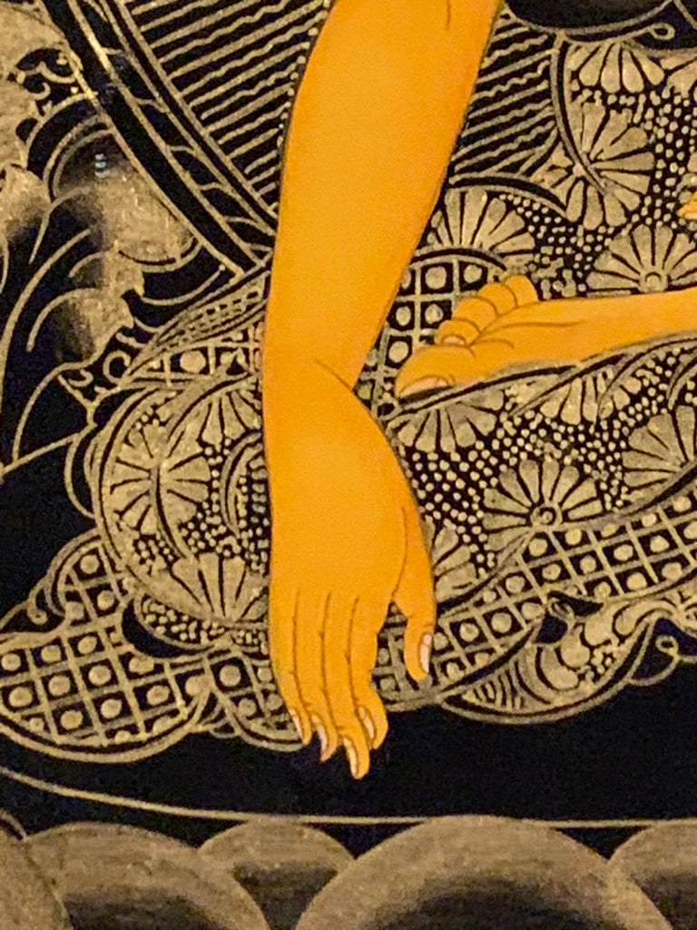 Shakyamuni Black Gold Thangka