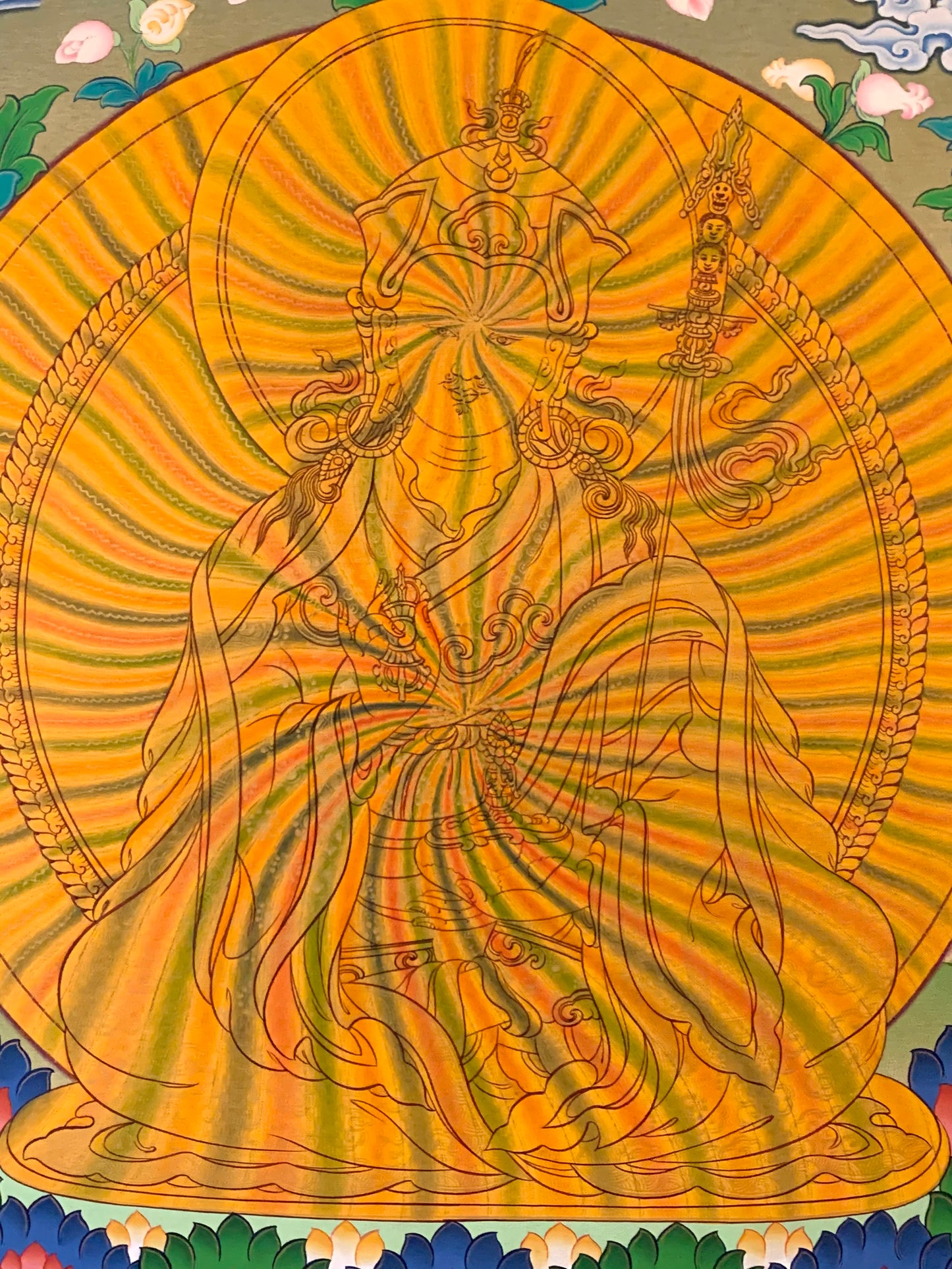 Rainbow Body Guru Rinpoche Thangka