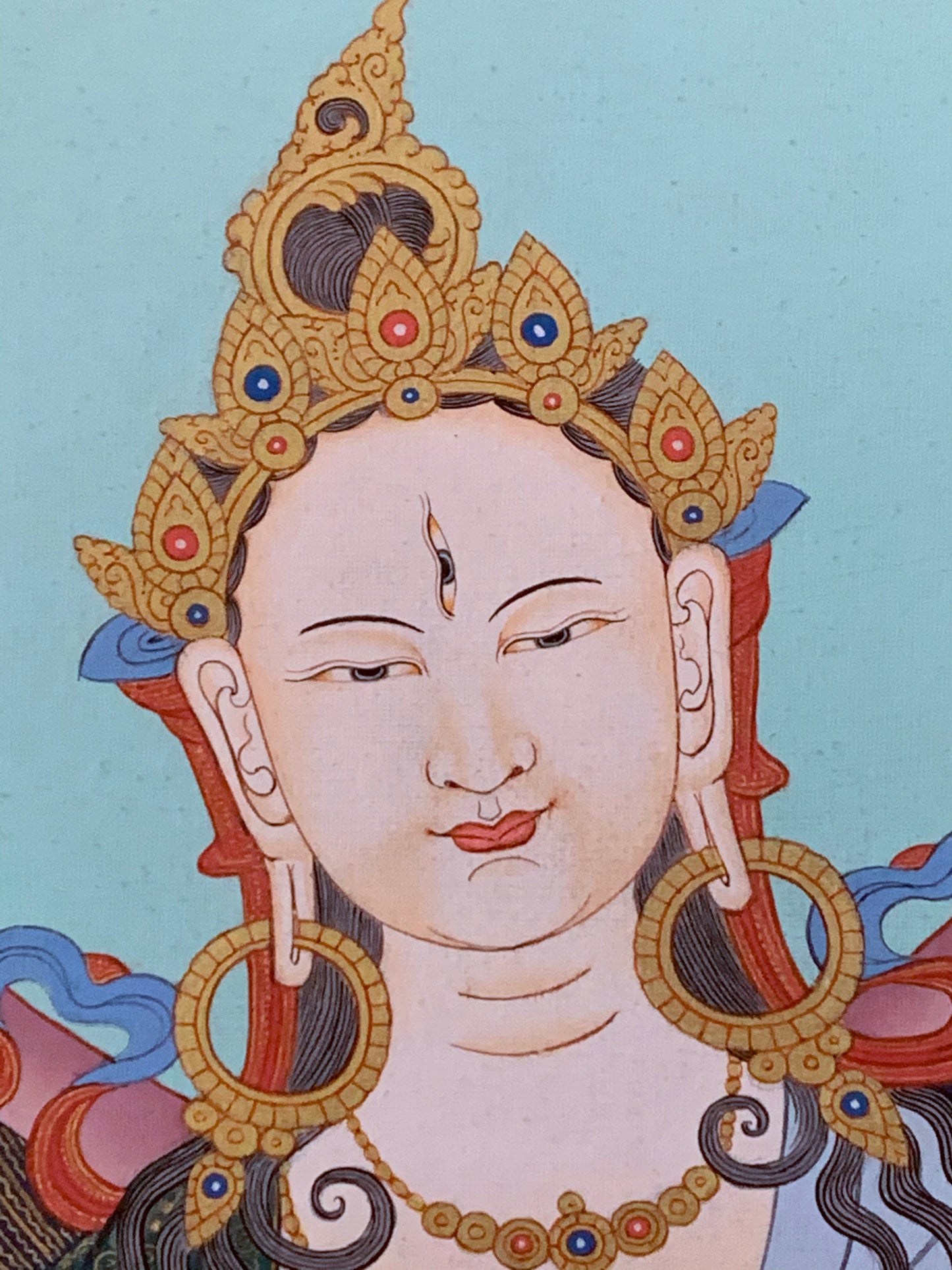 White Tara Long Life Thangka